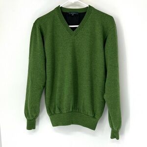 Turtleson men’s lined wool sweater v neck sweater medium